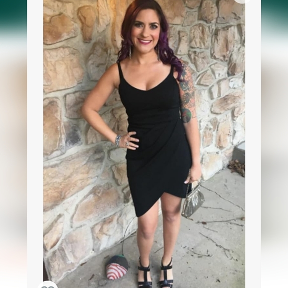 Women's Elegant Spaghetti Straps Deep V Neck Sleeveless Bodycon Party Dress - Picture 1 of 6